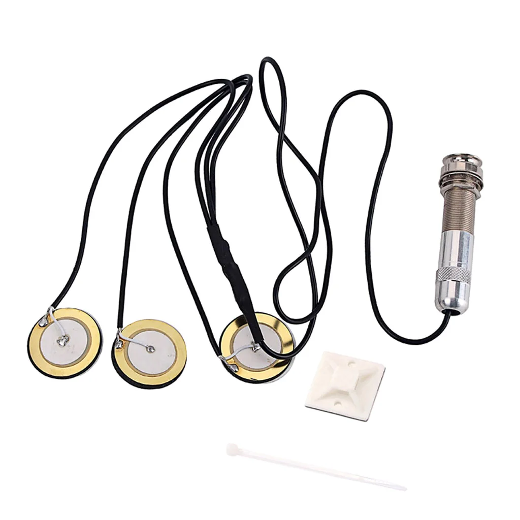 

Piezo Transducer Pickup Disc Transducer For Folk Guitar Violin Ukulele Mandolin Accessories Parts