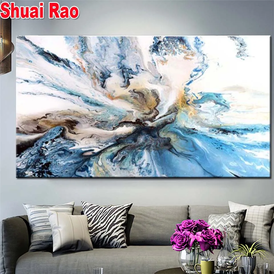 

large art diamond mosaic Abstract Unreal Clouds 5 d diamond painting Wild animal 3d diy diamond embroidery full round drill,