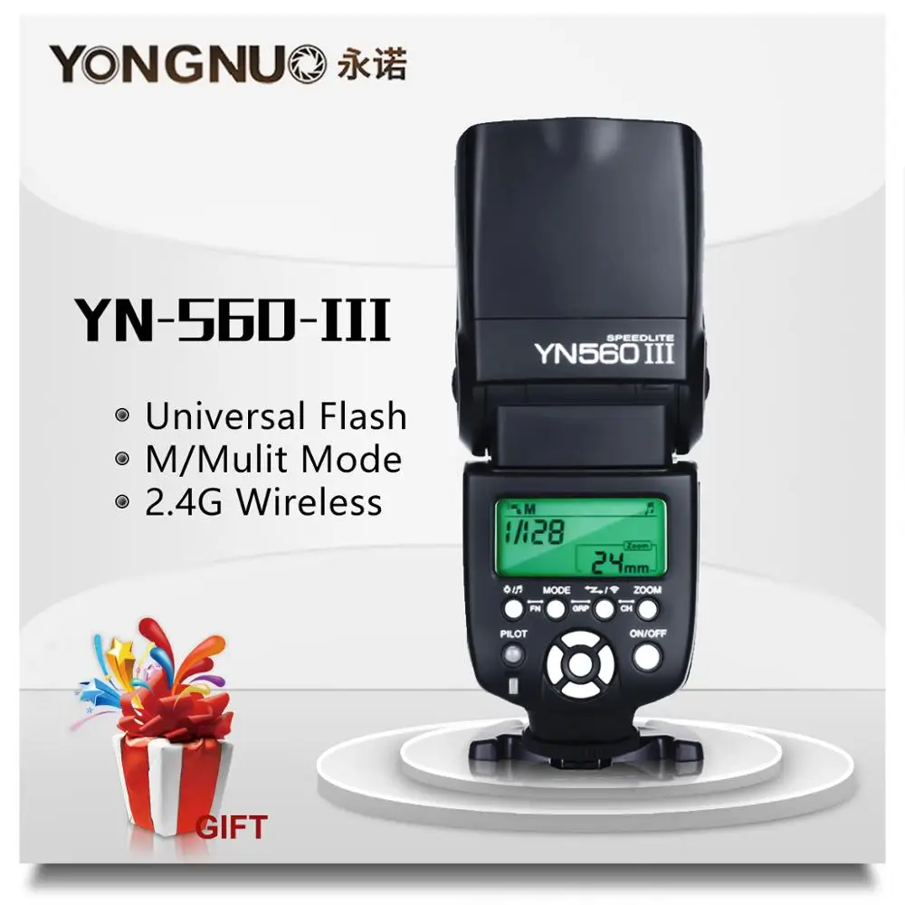 YONGNUO YN560III YN560-III YN560 III Беспроводная вспышка Speedlite Speedlight для Canon Nikon Olympus Pentax Fuji sony DSLR камера