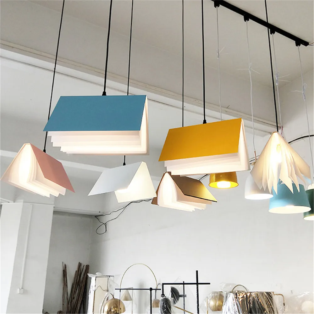Nordic Creative Pvc Book Store светодиодные подвесные светильники современная лампа для