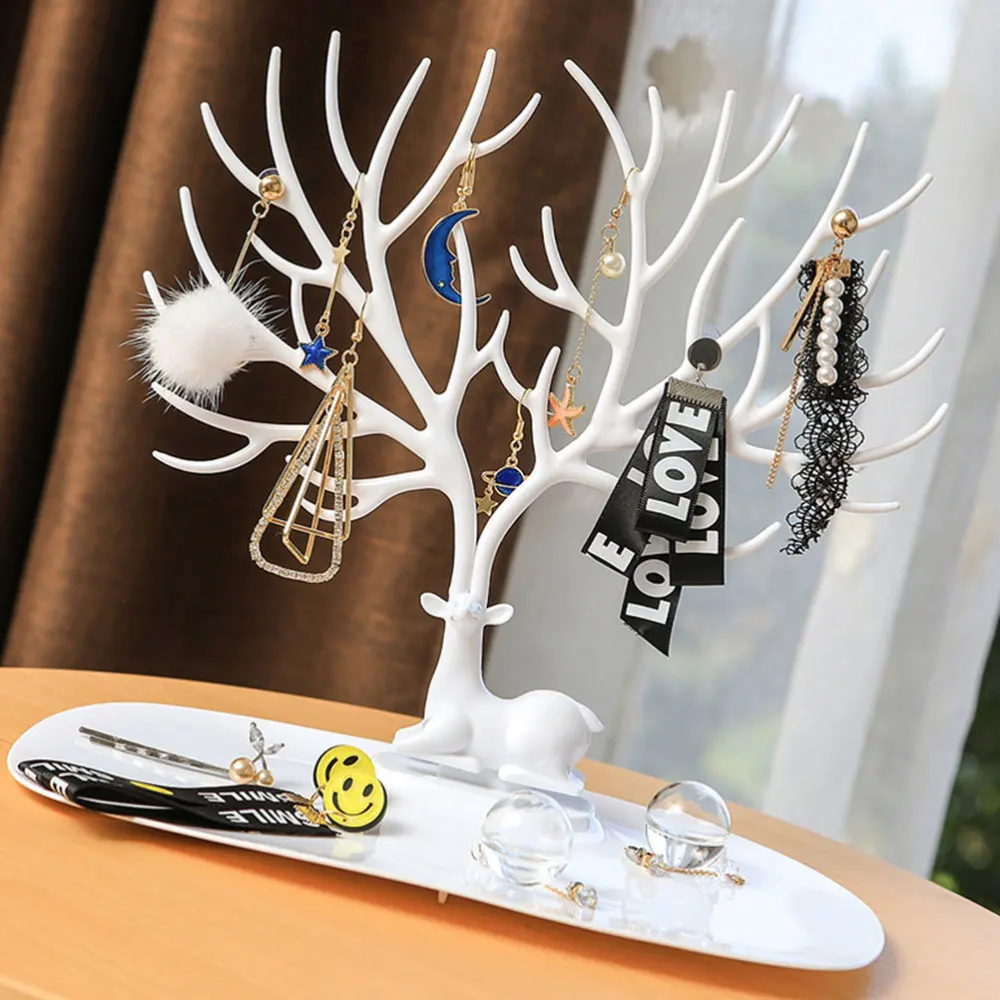 

3 Pcs Antlers Jewelry Tree Branches Necklace Display Rack Bracelet Showing Stand Earring Holder Hanger Pendant Showcase Organize