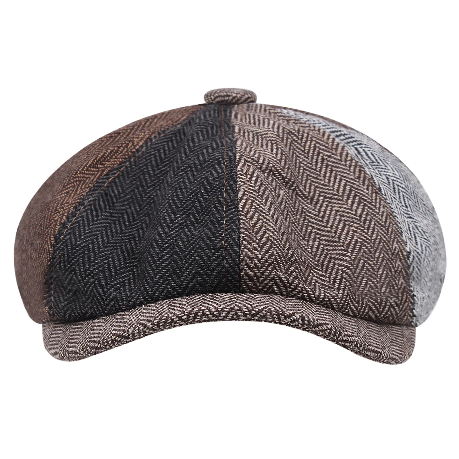 Новинка 2021 мужская и женская зимняя шапка берет в стиле ретро восьмиугольный