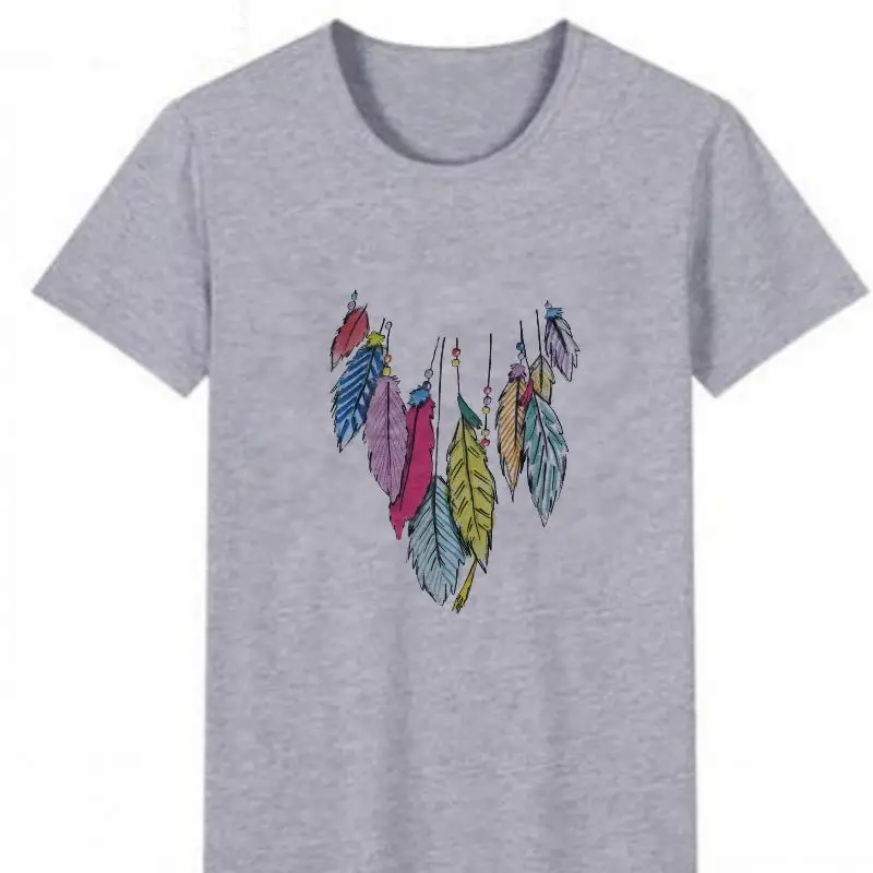 Термонаклейки с разноцветными перьями 25 х20 см | Дом и сад