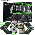 Материнская плата HUANANZHI X79-16D, два процессора Xeon E5 512 V2, выход VGA, ОЗУ 4650 ГБ, 16 х32 ГБ