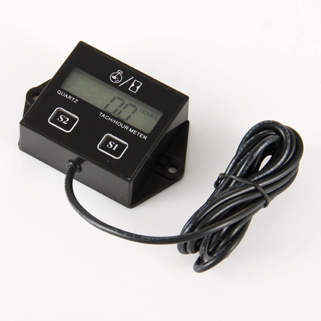 

Waterproof Tachometer Hour Meter Small Gas Engines Tachometer RPM Meter for