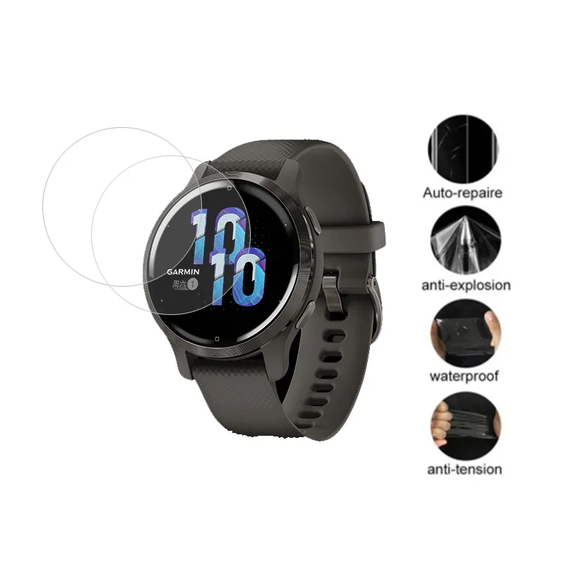 2pcs/lot Protective Film For Garmin Venu 2S Smartwatch Ultra-thin Full Cover Hydrogel clear Tpu soft Screen Protector Films