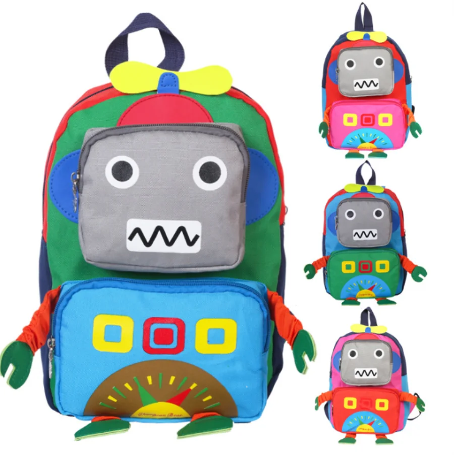 

Children's Backpack Cartoon 3D Robot Kindergarten 3-6 Years Old Baby Mochila Infantil Kids Satchel Boys Girls School Bags