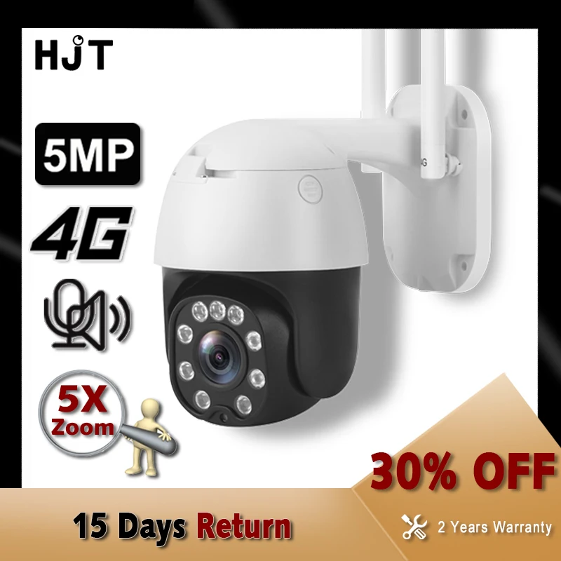 IP камера HJT 5 кратный зум 4G PTZ Мп/2 МП HD ночное видение|Камеры видеонаблюдения| |
