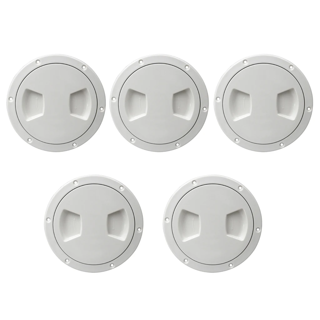 

5x 5-inch Deck Plate Marine Access Boat Inspection Hatch Cover Plate 5.5 inch Cut Out