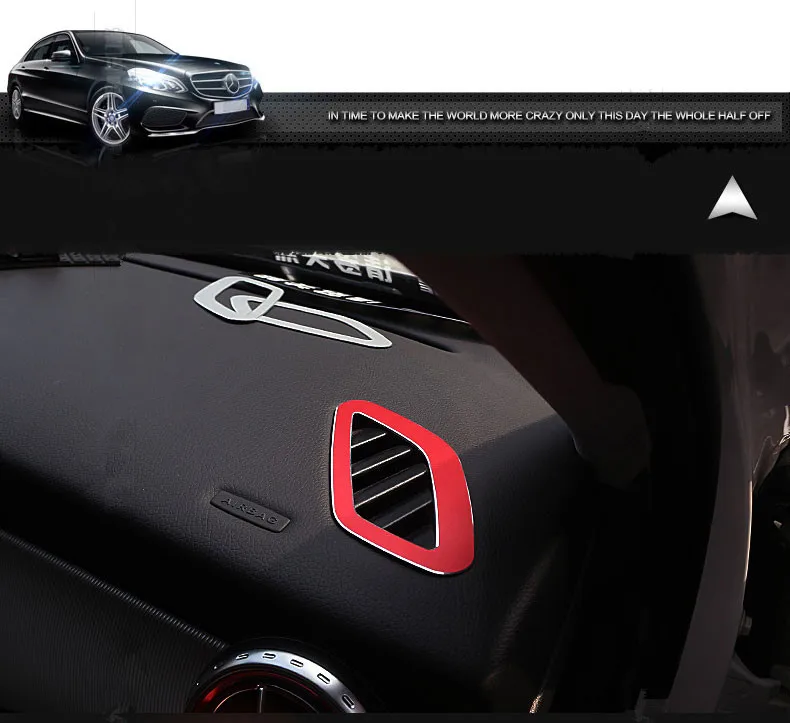 Передний кондиционер для Mercedes Benz GLA/CLA/A крышка AirOutlet кольцо отделка блестки