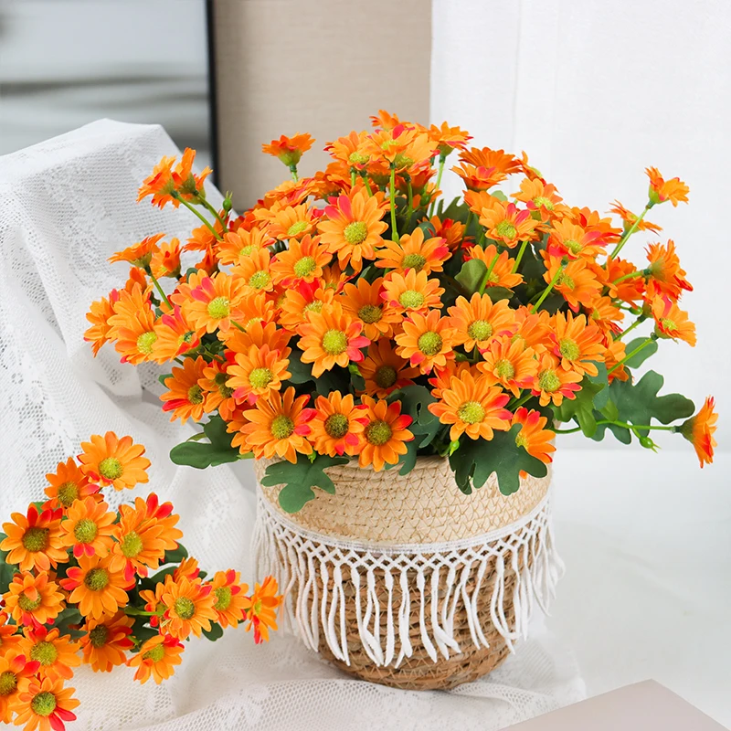 

Artificial Flowers Plants 31cm Sun Flower Colorful Small Daisy Silk Home Garden Decoration Chrysanthemum Wedding DIY Party