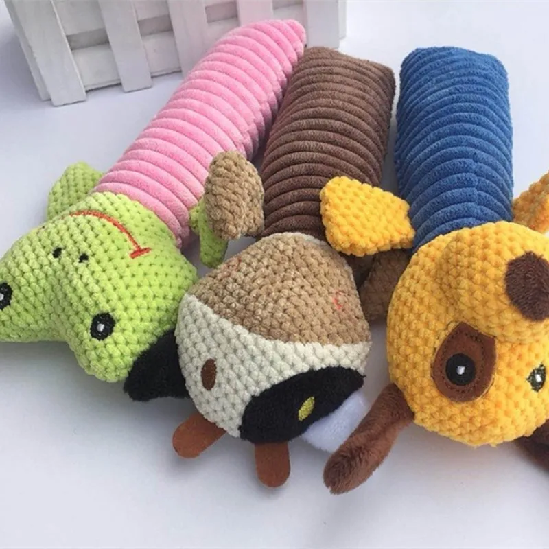 Dog Cat Funny Fleece Durability Plush Toys Popular Pet Squeak Chew Sound Toy Fit for All Pets Frog Cow | Дом и сад