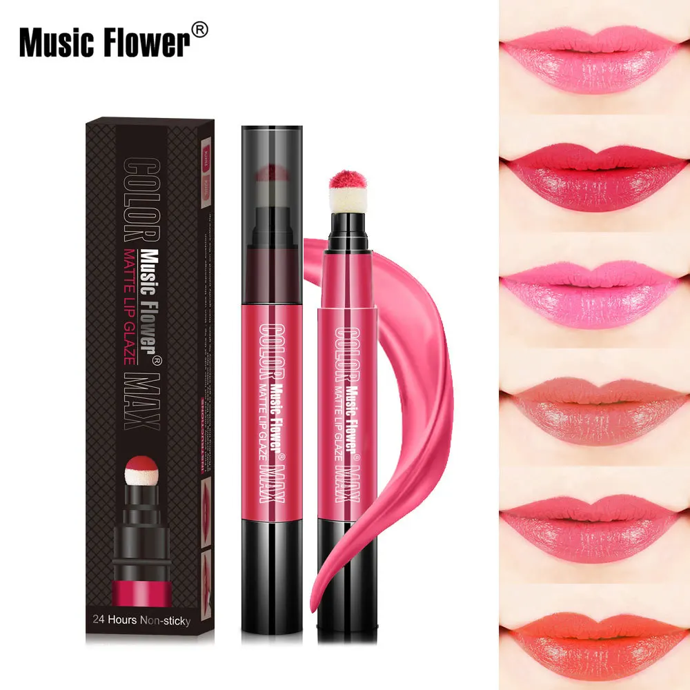 Music Flower yin le hua Velvet Color Air Cushion Glaze Velvet Matte Color Biting Lip Makeup M5004