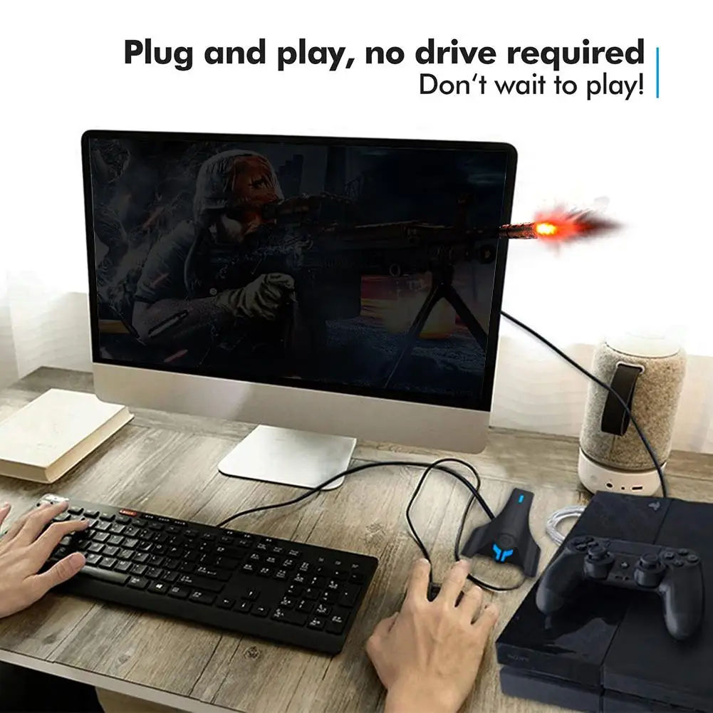 Мобильная игровая клавиатура мышь конвертер USB беспроводной Bluetooth адаптер