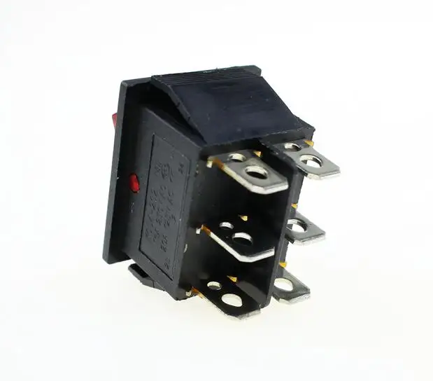 KCD4 клавишный переключатель ВКЛ ВЫКЛ 2 положения 6 контактов с светильник елем