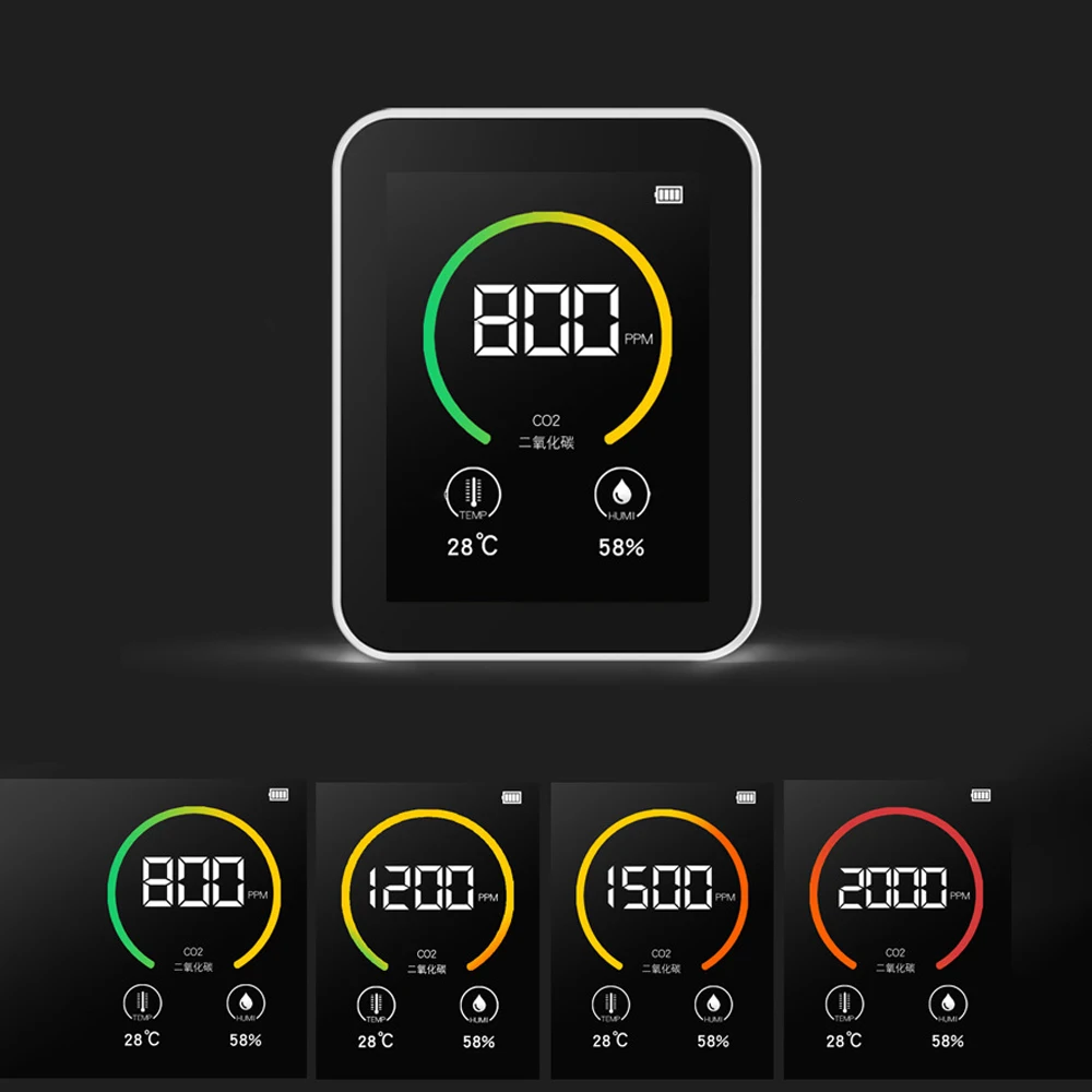 

co2 meter / PM2.5 Gas Detector Analyzer Carbon Dioxide Air Quality Monitor 400-5000PPM Temperature Humidity Meter co2 detector