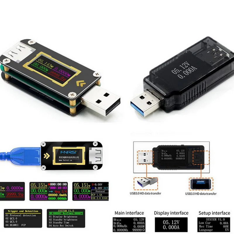 Измеритель тока и напряжения USB тестер цифровой измеритель мощности блок питания