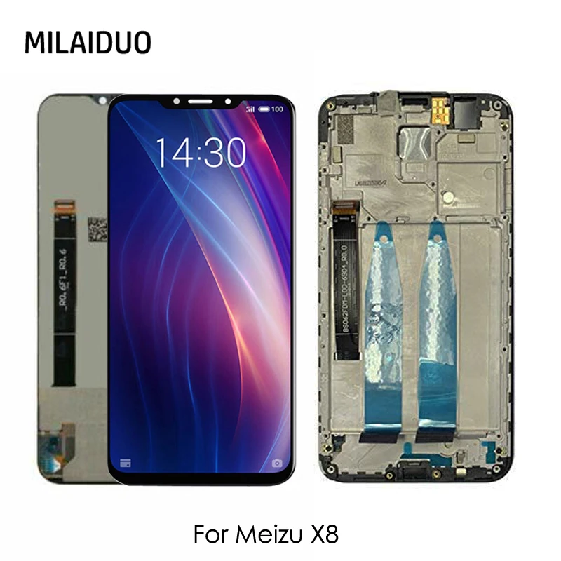 

ЖК-дисплей для Meizu X8 X 8 кодирующий преобразователь сенсорного экрана в сборе Замена черный без/с рамкой для Meizu X8 X 8 ЖК-экран 6,2"