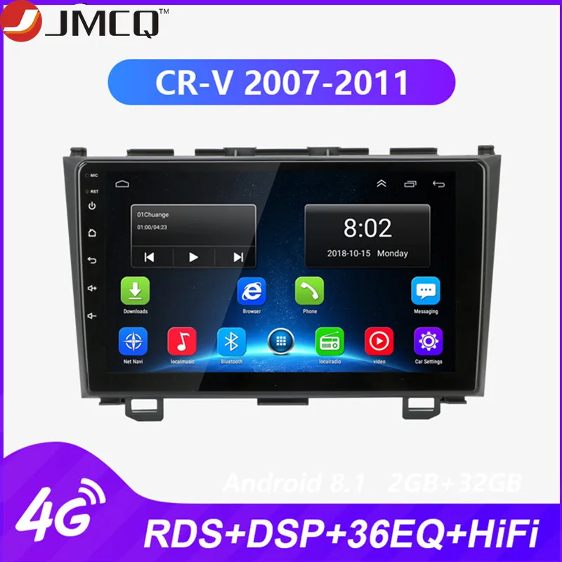 JMCQ Android автомобильный Радио тюнер Автомобильный мультимедийный плеер для Honda CR V