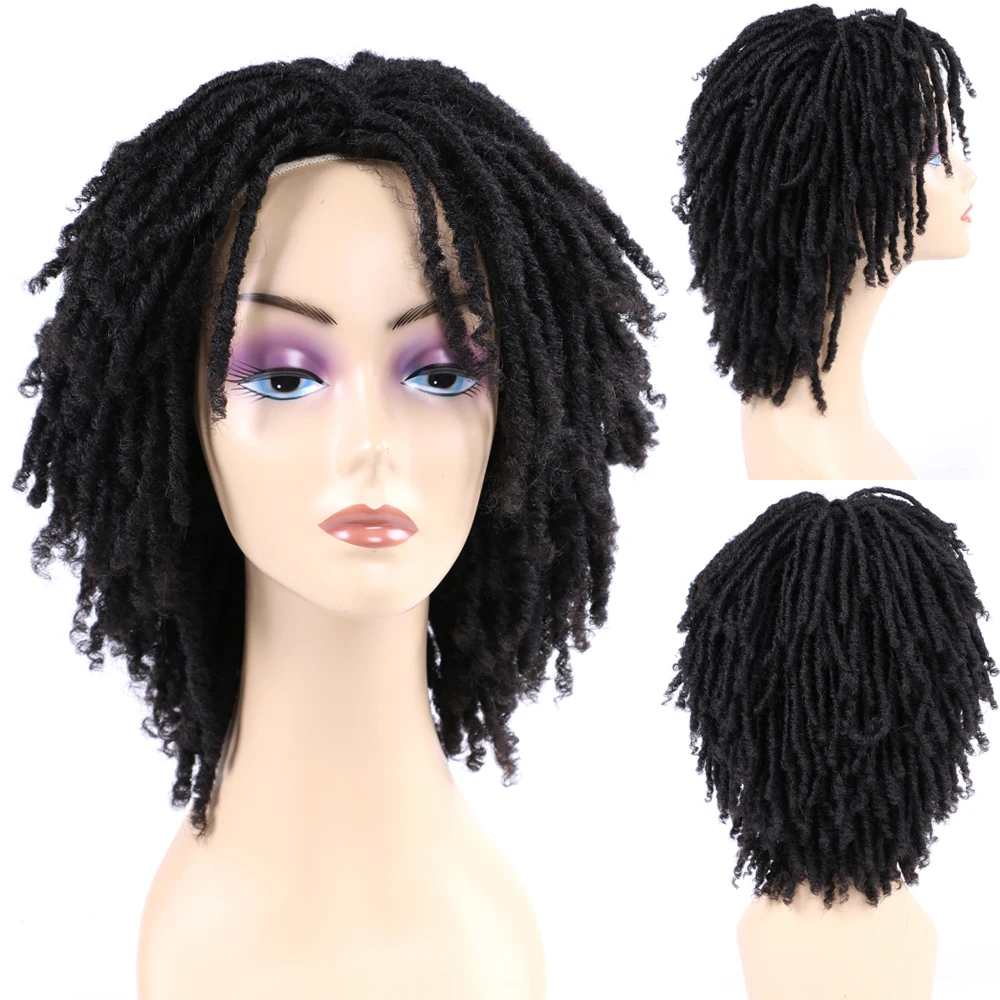 

Sissi's Short Dreadlock Hair Wig Soft Faux Locs Braiding Ombre Crochet Twist Hair Wigs For Black Women Synthetic Braided Wigs