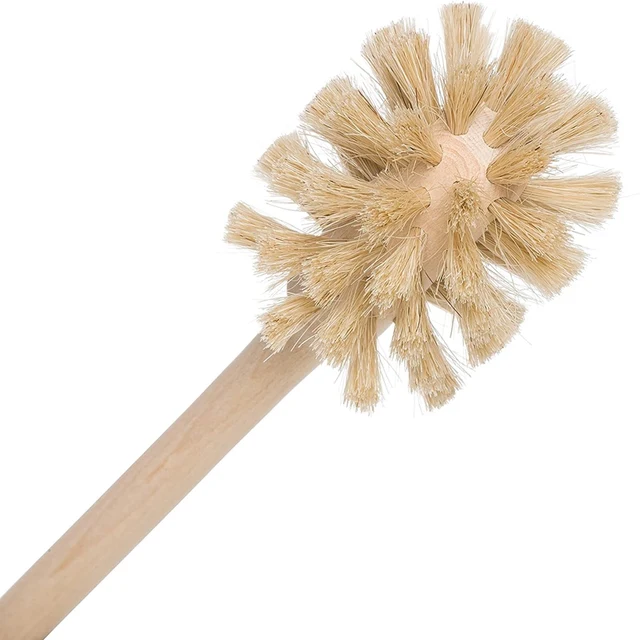 Sisal Bristle NarrowBottle Brush For Vases Pitchers Natural Long Wooden Handle Multifunction Zero Waste Kitchen Cleaning Brush