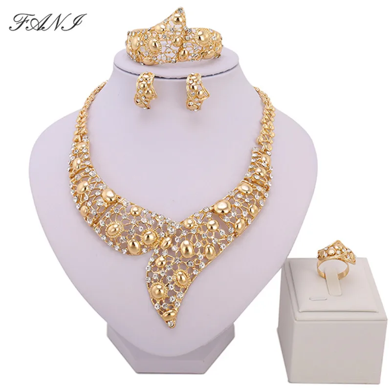 

Fani woman accessories jewelry set 2018 Fashion African Beads Brand Jewelry Sets women customer Nigerian Wedding Jewelry sets