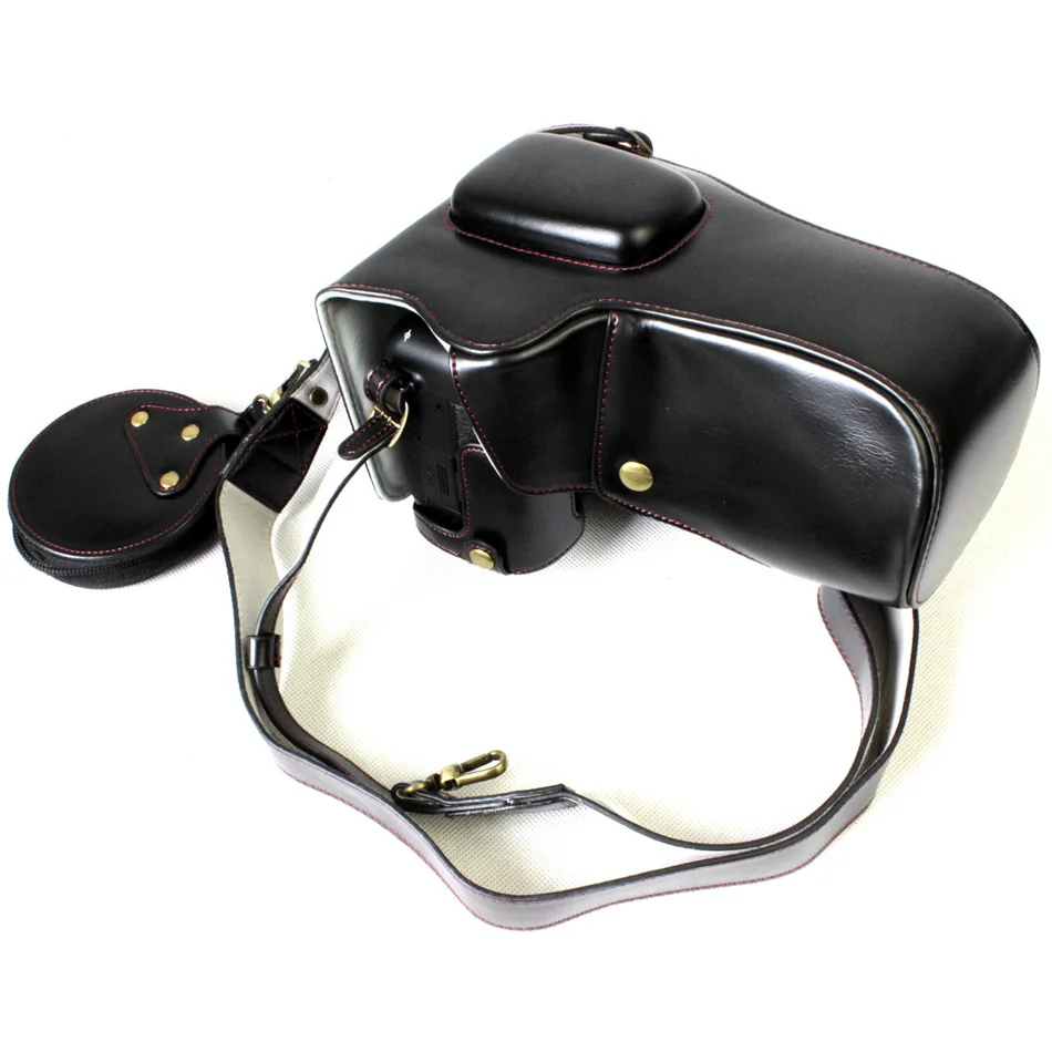 

Black/Brown/Coffe Deluxe Edition PU Leather Camera Case Cover For Nikon D7500 18-150mm Lens With Storage Bag Bottom Opening Case