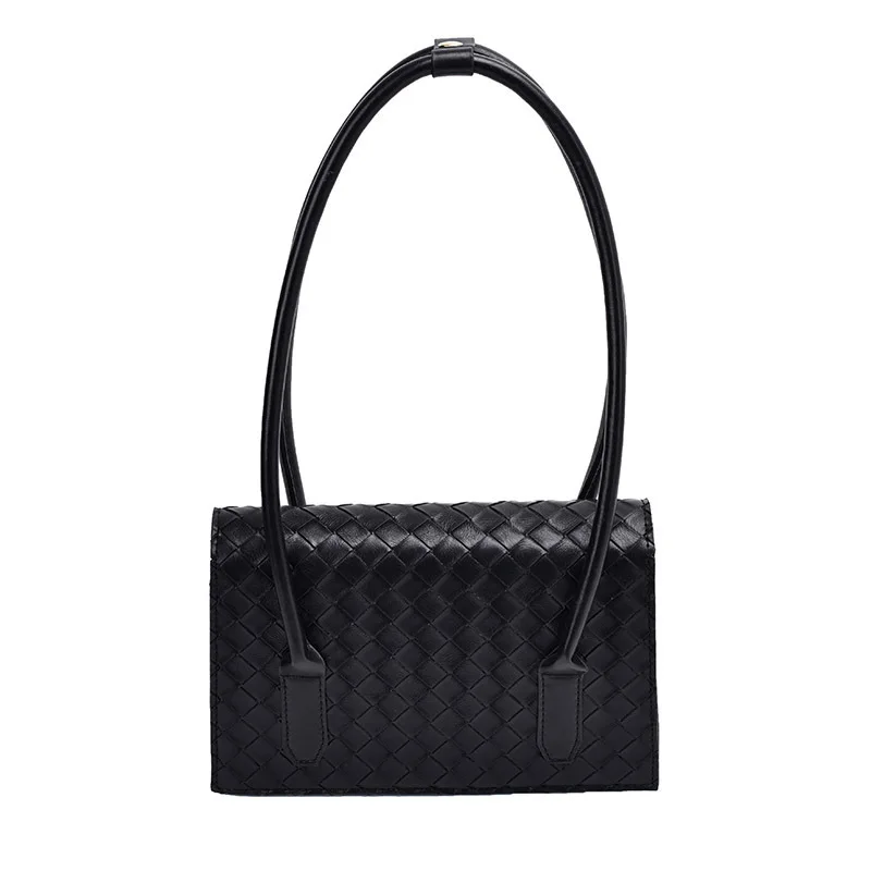 

Fashion ladies bag autumn new tide weave portable shoulder bag armpit bag Joker small square bag