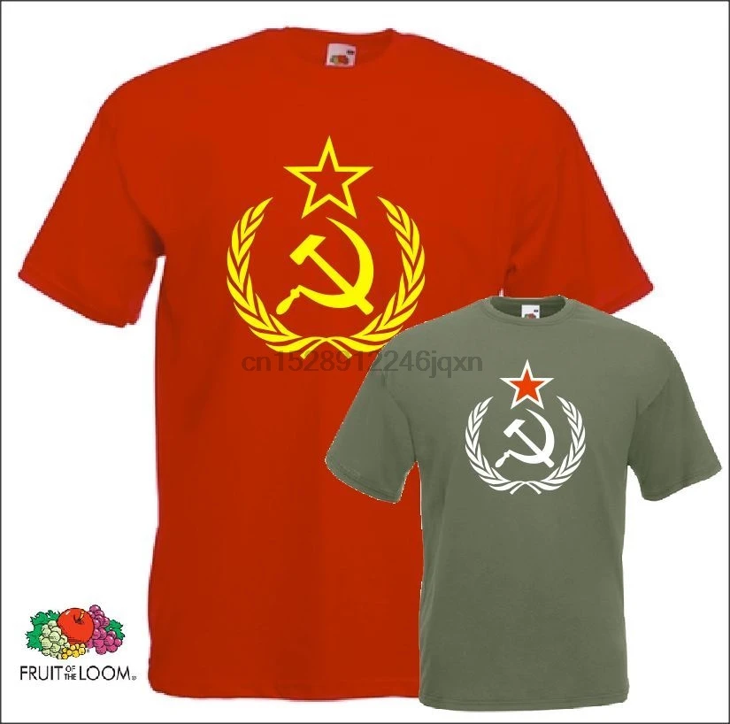 

2019 New Summer Tee Shirt grayyyy20577P T-Shirt Russia T Shirt Hammer &amp Sickle Soviet Union USSR Communist Cool T-shirt