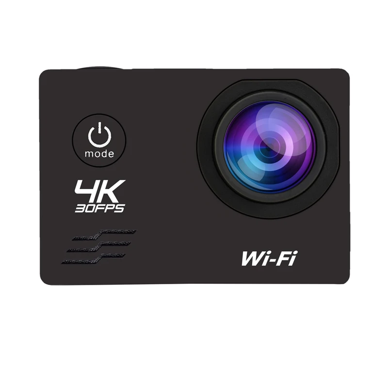 Экшн камера HD 4K/60Fps Wifi 16MP 2 0 LCD 170D объектив на шлем 30M Водонепроницаемая