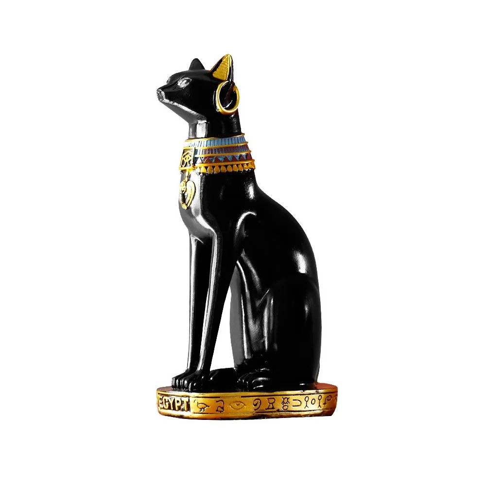 Статуя кота из смолы ремесла египетский кот Бог украшение для дома креативные