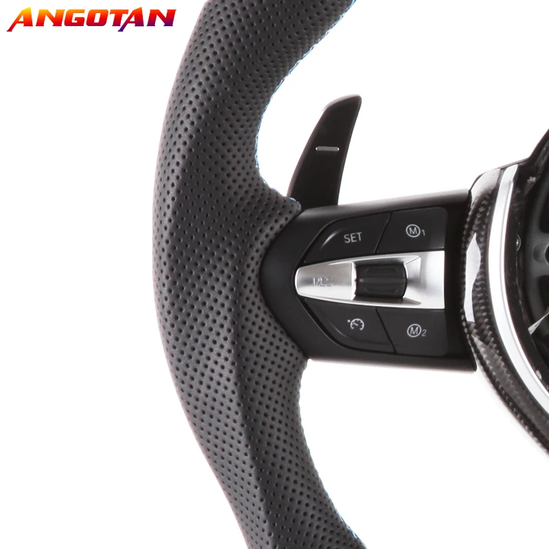 

Sports Steering Wheel Fit For BMW M3M5 Series X1 X2 X3 X4 X5 X6 Carbon Fiber Perforated Leather Car Steering Wheel