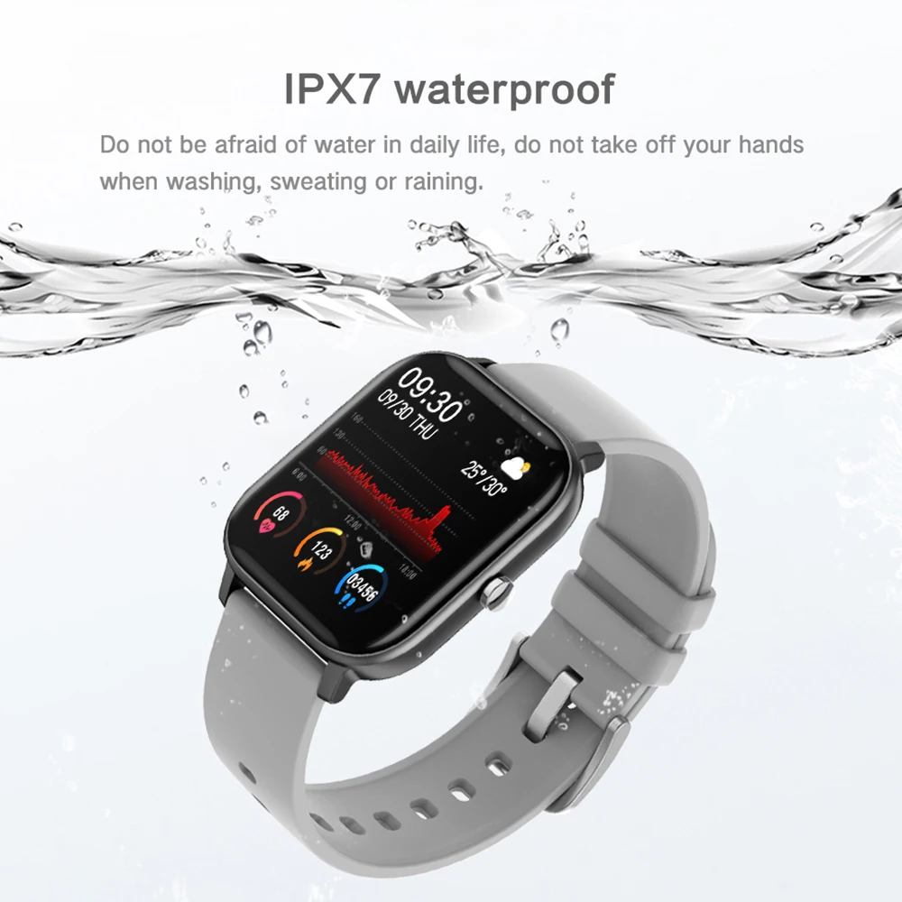 

2020 P8 1,4 дюймов Смарт-часы Полный сенсорный экран фитнес трекер приборы для измерения артериального давления умные часы для женщин GTS Smartwatch д...