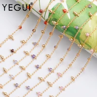 yegui c88jewelry accessories18k gold plated0 3 micronsdiy chainzirconhand madejewelry makingdiy bracelet necklace1mlot