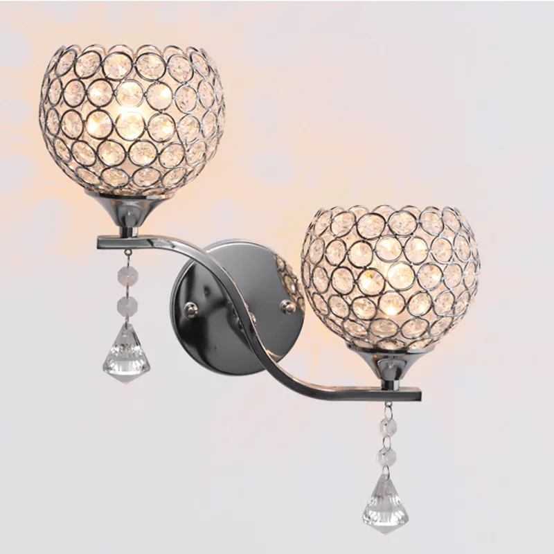Настенный светильник с кристаллами простой креативный прикроватный для спальни