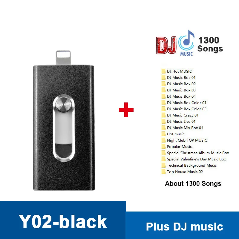 OTG 3 в 1 USB флэш-накопитель type-C и Micro USB 128 Гб 64 Гб 32 Гб 16 Гб флешки Двусторонняя Флешка для iPhone/iPad/IOS/Android/PC USB C ФЛЕШКА - Цвет: Y02-USB2.0-B-DJ