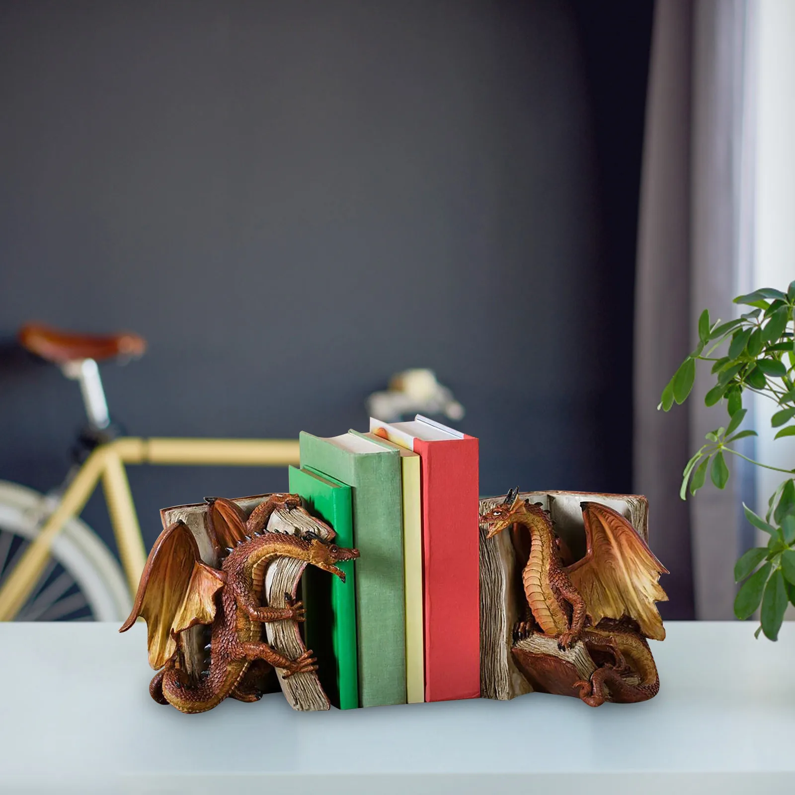 

2Pcs Bookends Home Decoration Resin Crafts Holiday Gifts For Kids Gifts Toys Decor Figurines Office Desktop Decoration Bookends