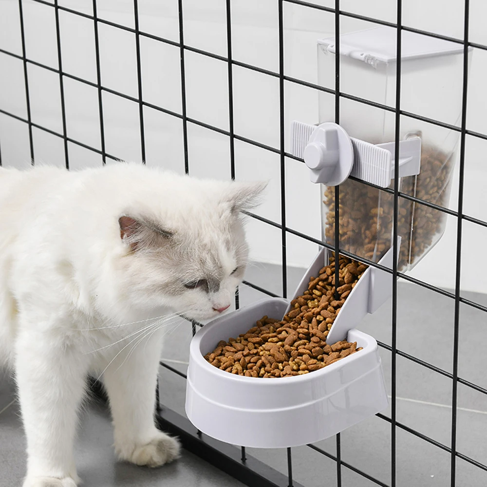 

Pet Feeder Automatic Dispenser Food Bowl Cage Hanging Feeding Container Pet Product for Cat Dog Parrots Birds Kitten Rabbit