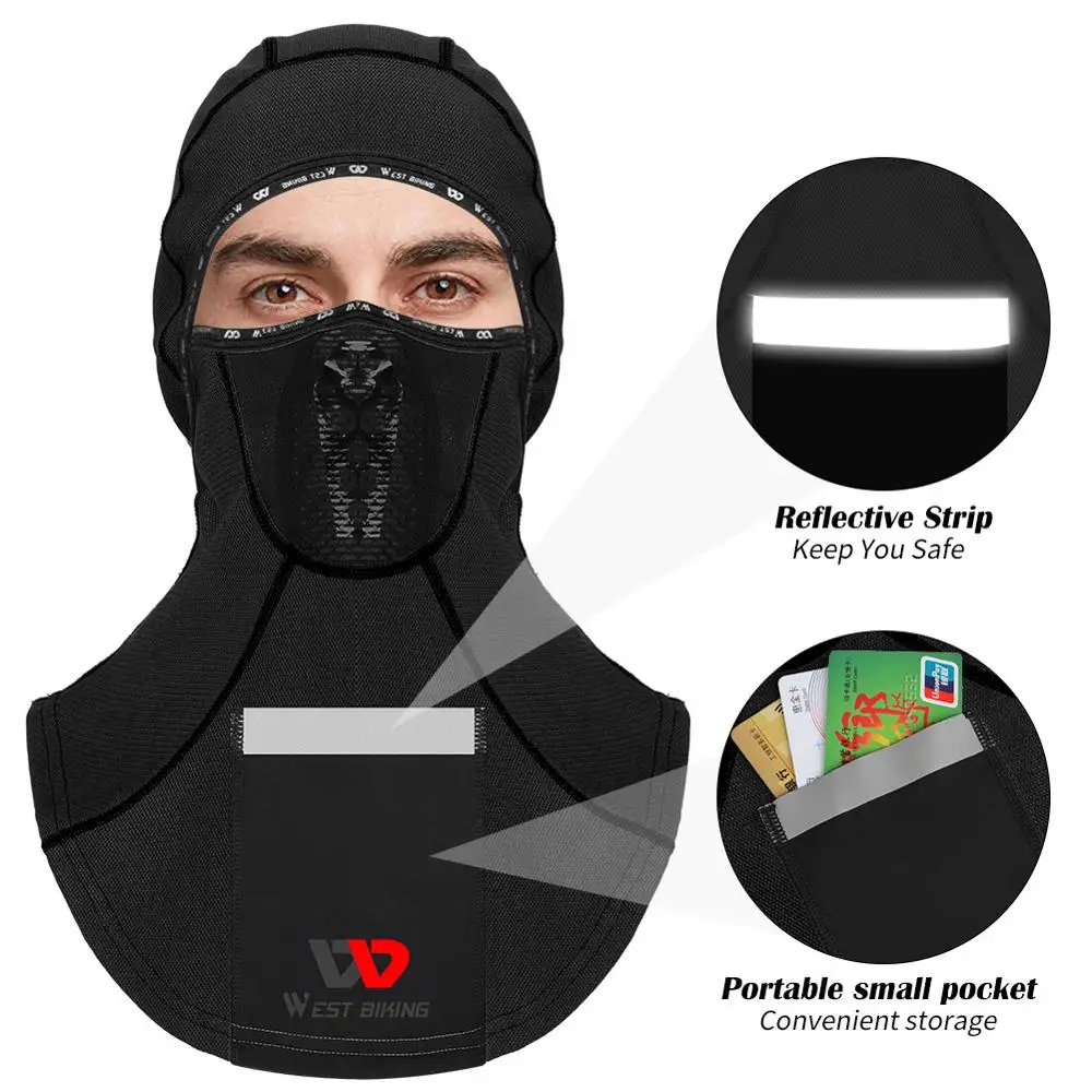 

WEST BIKING 2020 Winter Sport Face Cover Warm Fleece Cycling Neck Warmer Men Women Scarf Ski Bicycle Motorcycle Head Cap Hat