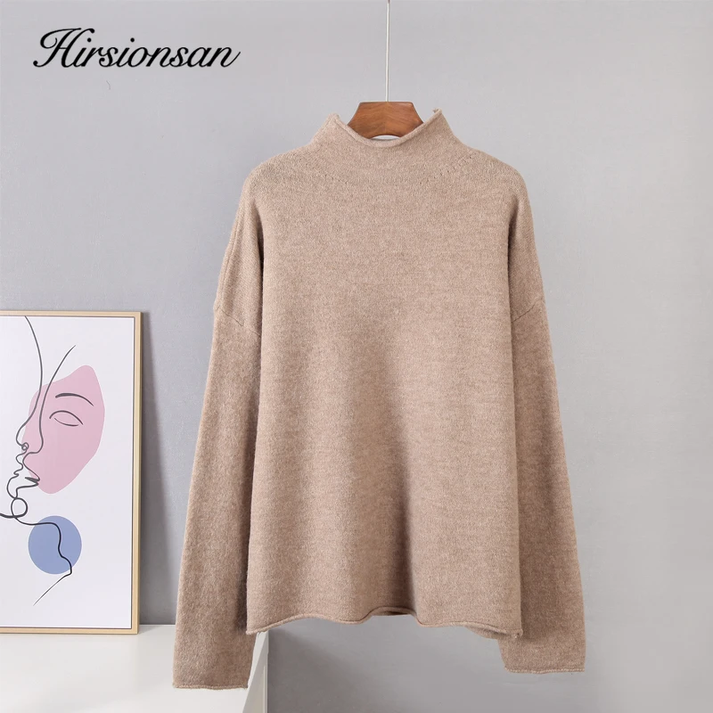 Свитер женский кашемировый с оборками и вырезом корейский стиль кофейный/хаки 2020