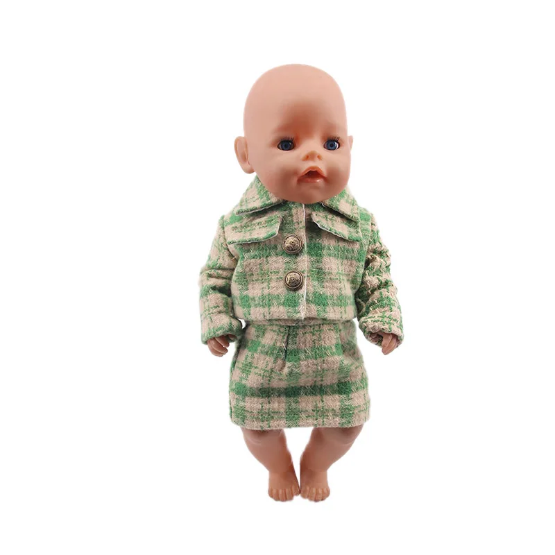 

Doll clothes 5 Colors Small Incense Style Two-Piece Suit For 18 Inch American&43Cm New Born Baby Doll ,Our Generation , Gifts