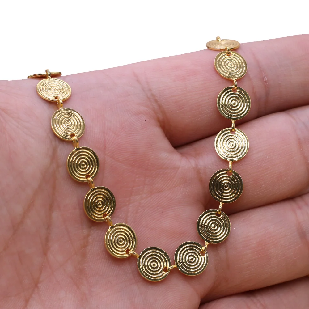 

1 Meter Handmade Copper Chain Irregular Beads Chains for Jewelry Making DIY Necklace Bracelet Anklet Accessory