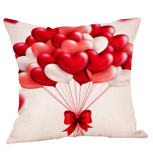 

2020 New Romantic Polyester Pillowcase Love Couple Pillowcase Bedding Home Bedroom Hotel Car Seat Decorative Pillowcase 45x45cm.