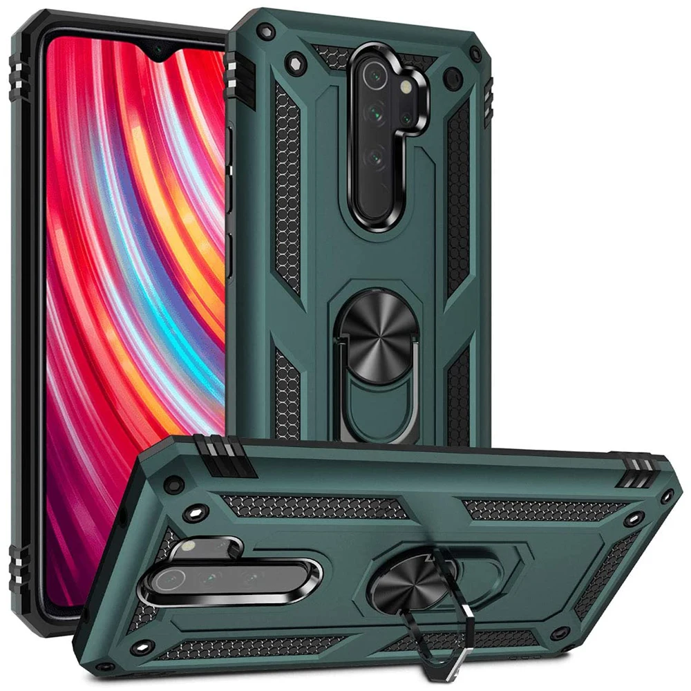 

for XiaoMi RedMi Note 9 Pro Note 8,Note 8 Pro Case,Military Grade 15ft. Drop Tested Protective Kickstand Magnetic Car Mount Case