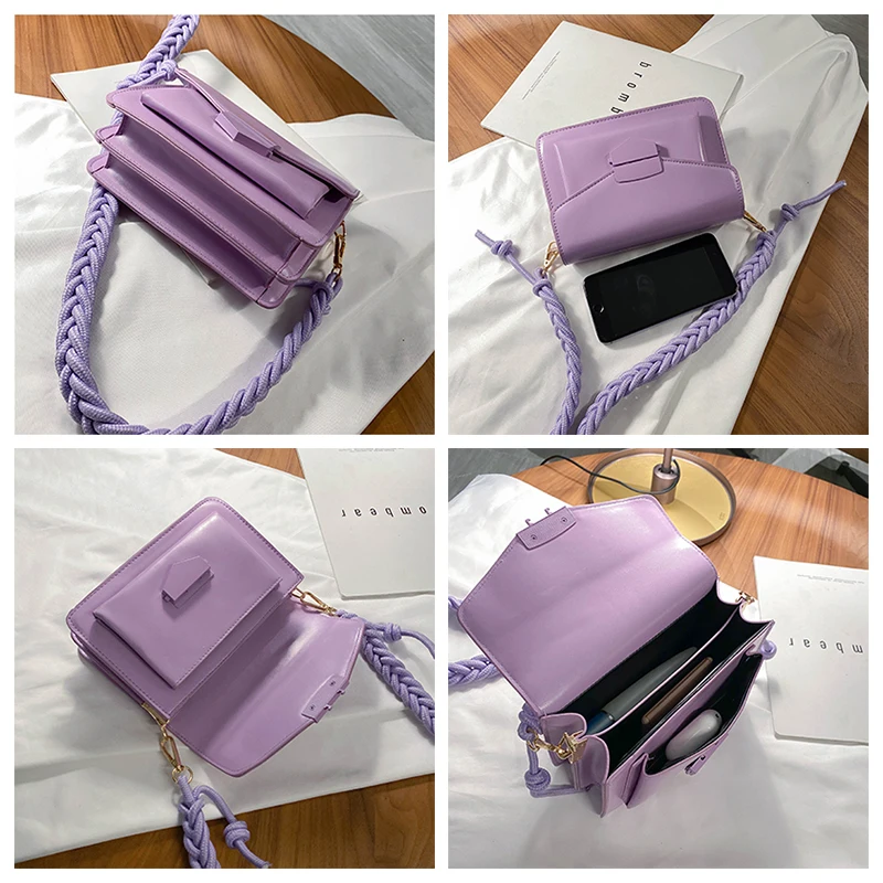 Однотонная сумка из искусственной кожи элегантные женские сумки через плечо для