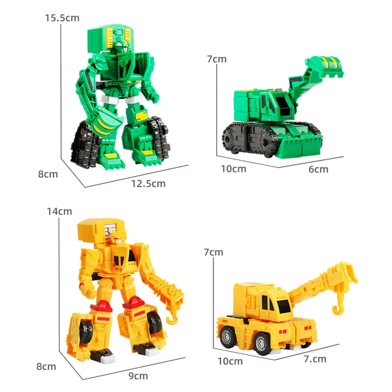 Новейший Hello Carbot трансформационный экскаватор игрушки фигурки деформация