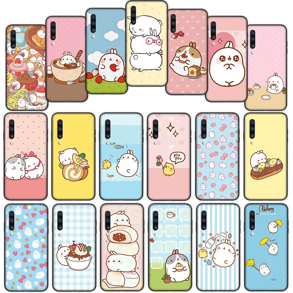 Мягкий чехол Molang Rabbit для Samsung Galaxy A11 A21 A21S A41 A51 A71 A81 A91 M11 M21 M31 M31S|Бамперы| |