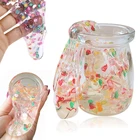 Креативный прозрачный фруктовый слайм, игрушка, полимерная глина, цветной кристаллический слайм, прозрачная глина для детей, Интеллектуальный ручной пластилин, глина