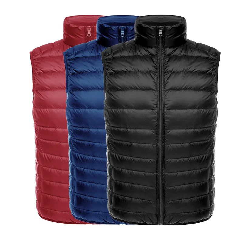 Jacket For Men Style White Duck Down Unisex Vest Gielt Casual Waistcoat Spring Autumn Light Down Jacket Male