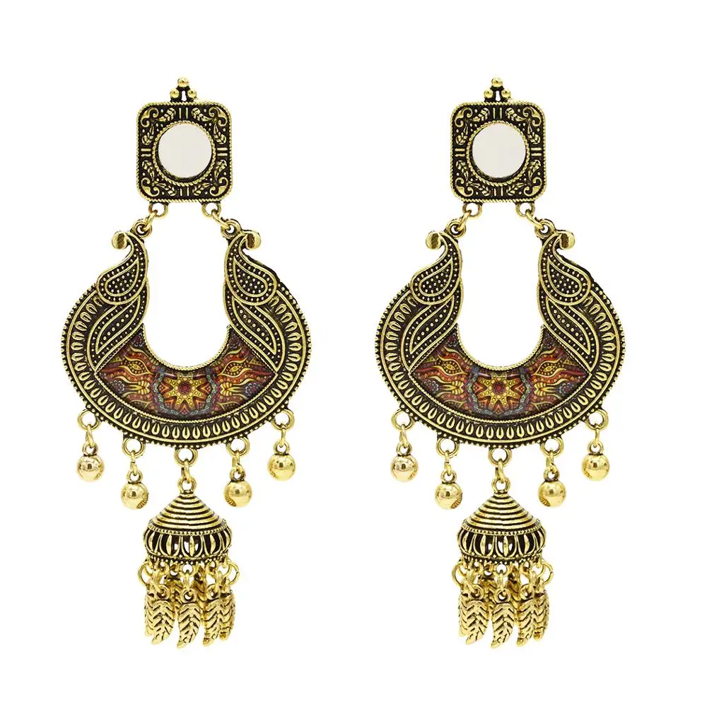 Серьги-подвески женские золотистые египетские Винтажные Ювелирные украшения в
